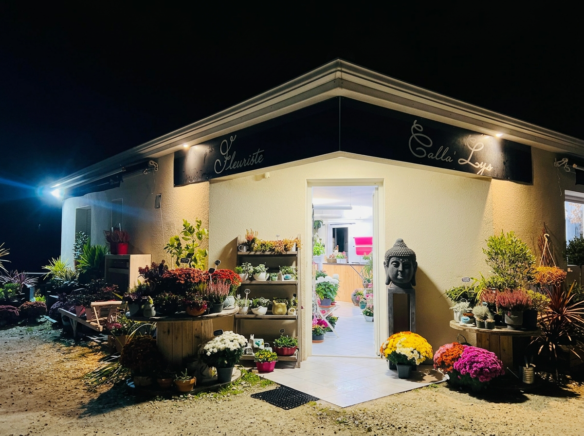 Installation électrique devanture fleuriste